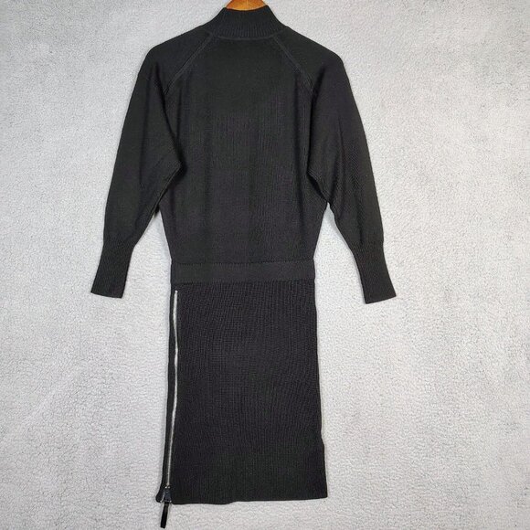 Reiss Gabby Sweater Dress Women's Small Black Wool Blend Long Sleeve Turtleneck - Picture 12 of 13